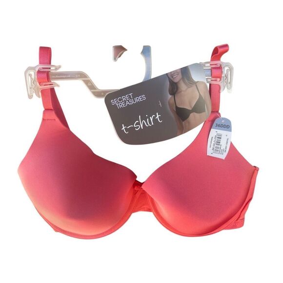 Secret Treasures T-Shirt Bra Size 36DDD Style WO-42103 Coral Pink‎ NWT - Picture 1 of 3